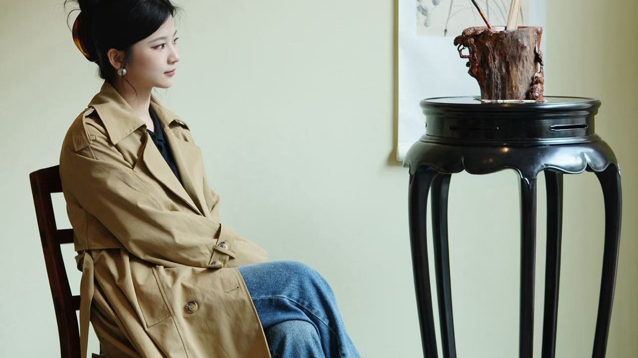 明式雅器，紫光檀，五足香几