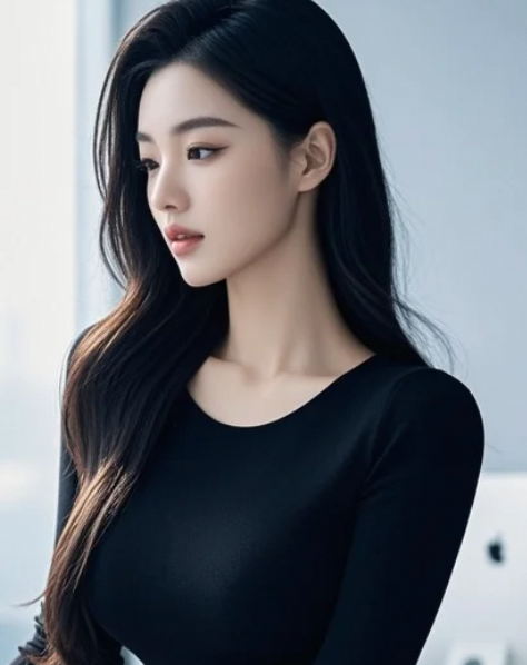 办公雅境映娇姿，女生留照韵如诗