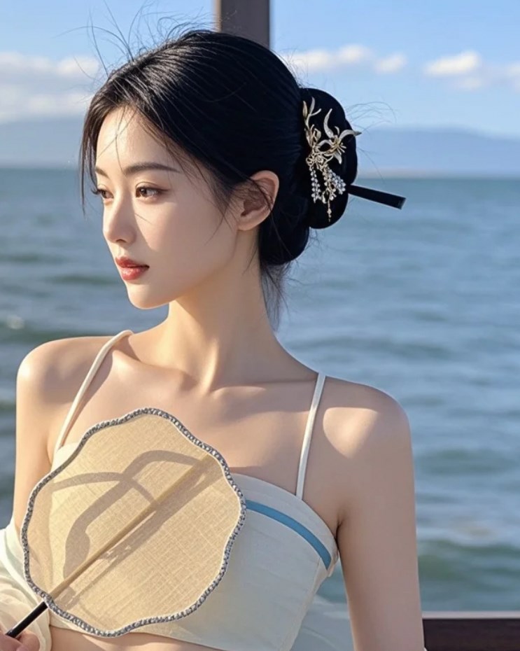 古风与海风结合，这样的画面你能拒绝吗？