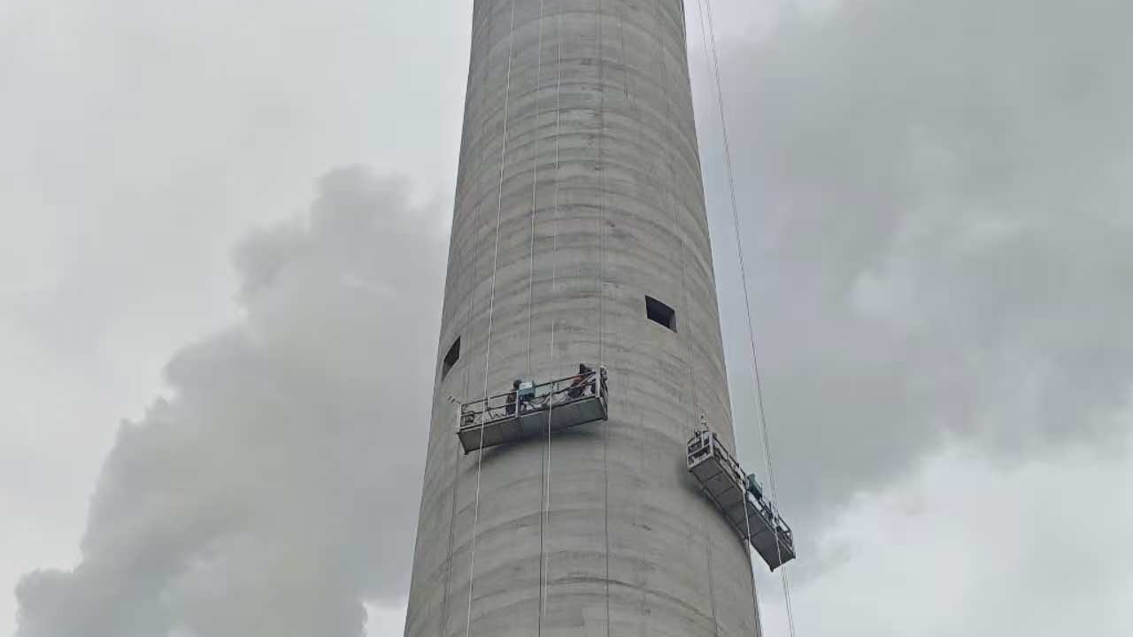 混凝土烟囱建筑项目圆满竣工 保障烟气排放高效达标