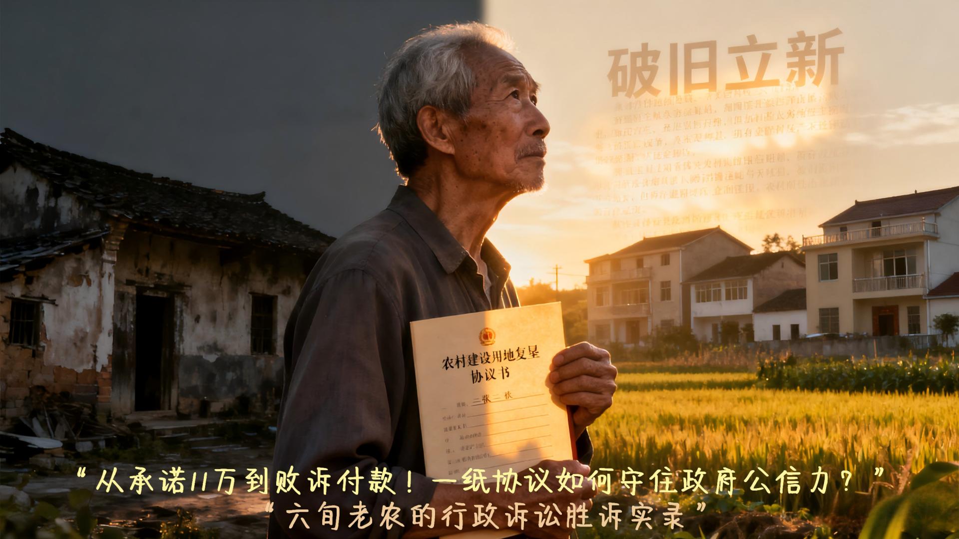 从承诺11万到拒付补偿款，六旬老农一纸诉状将镇政府告上法庭！法院判决亮了……