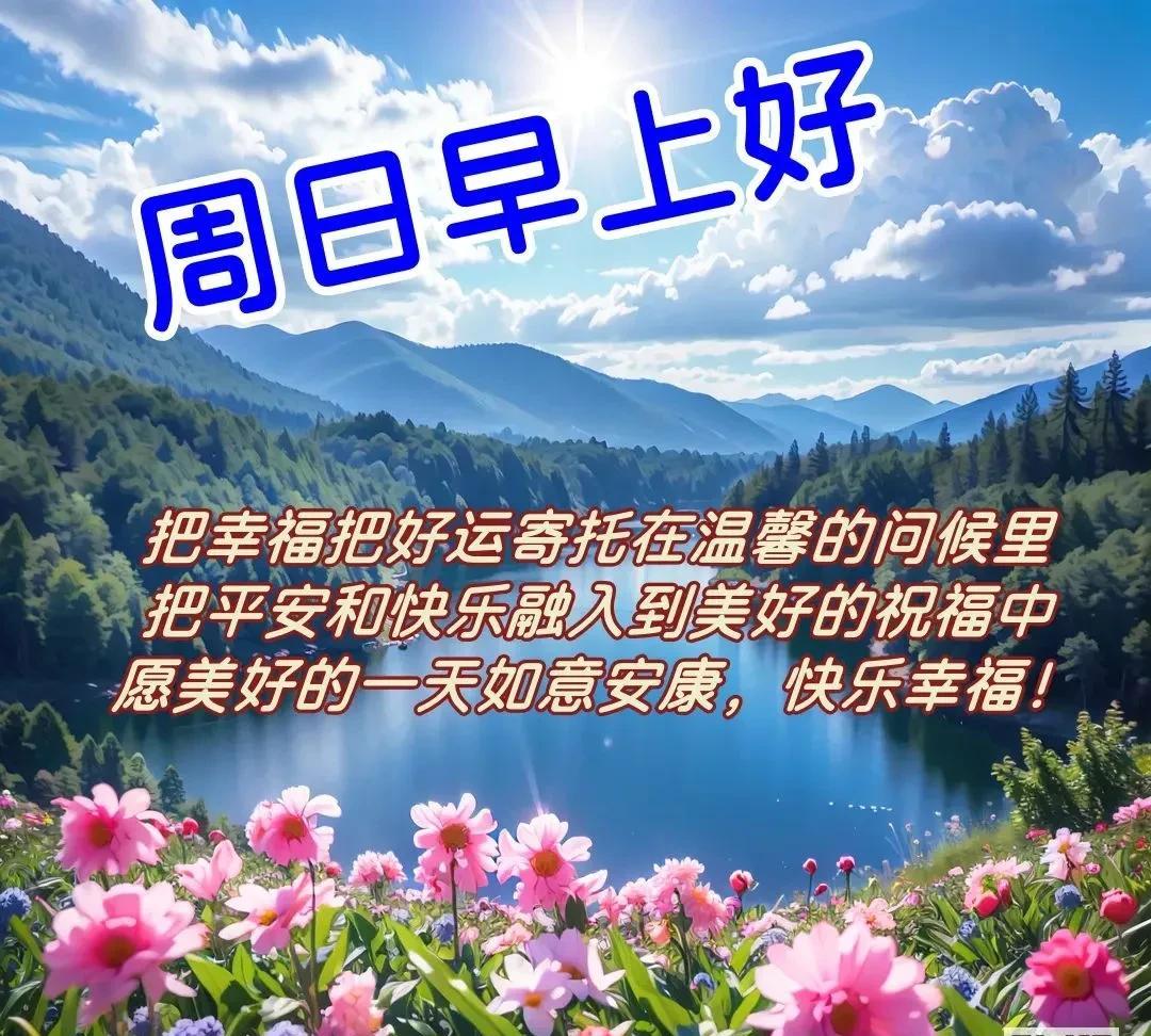 《早安祝福》
人生有好友，快乐才永久，
无论风和雨，诚实去相守，
时时有牵挂，天