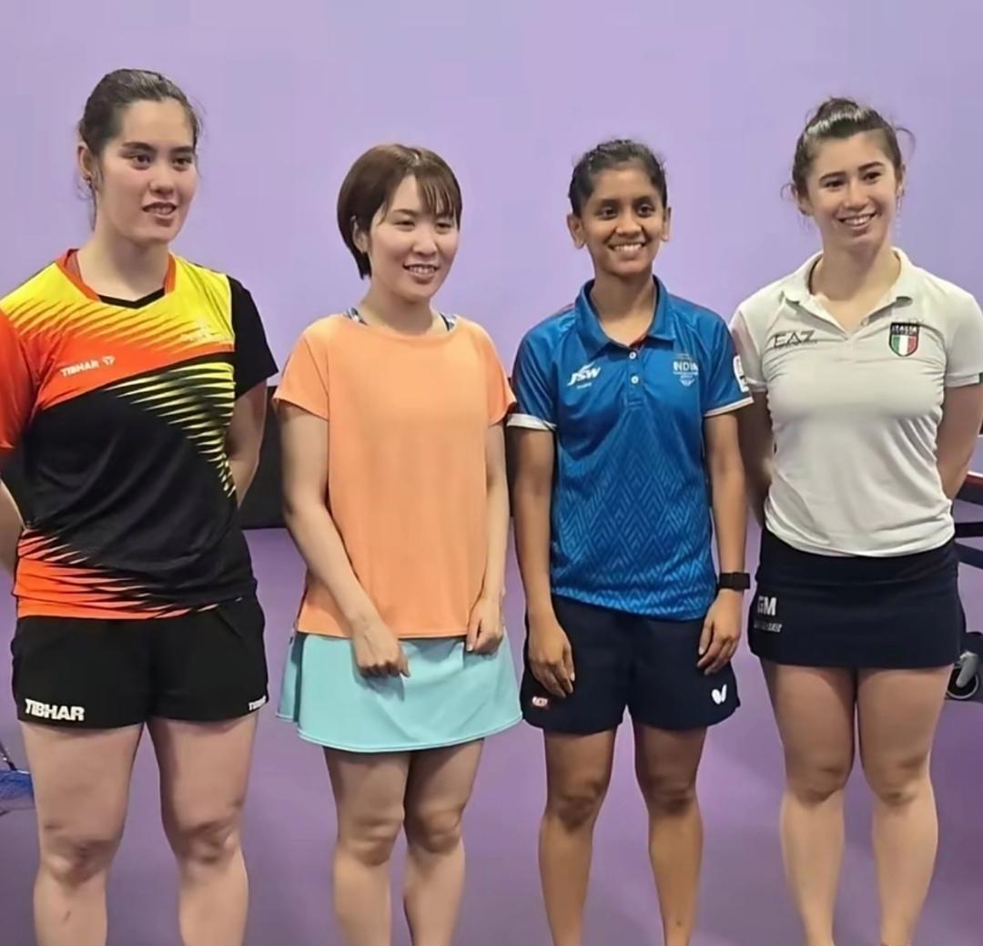 平野美宇在美国上训的这张合影图片让人都不敢恭维她的体态！
这五短的身材一点都不好