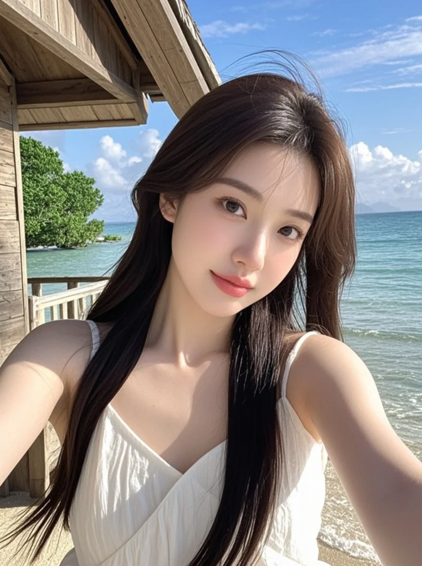 发丝与浪花共舞，这刻的我你心动了吗？