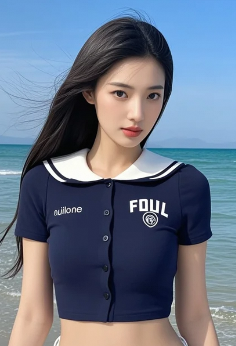 小姐姐静静站着，美得像一幅会呼吸的艺术品！