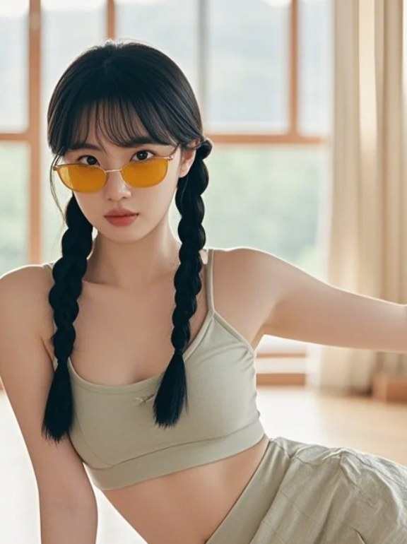 嘿！瑜伽馆里拍照，元气女孩上线啦！