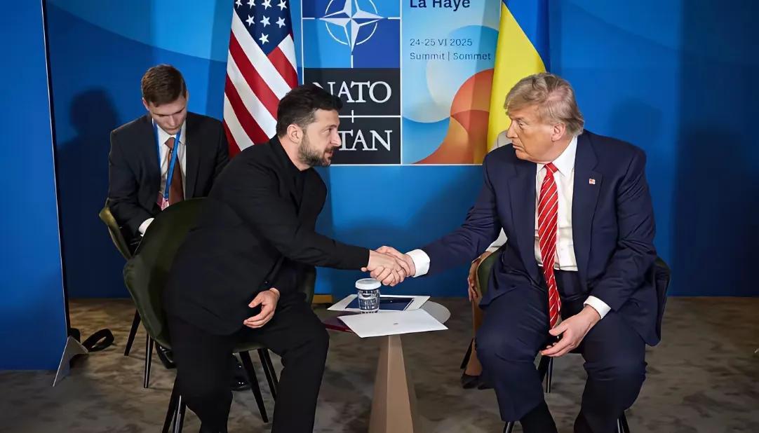 美国总统特朗普和乌格兰总统泽林斯基这一次在海牙进行的会谈竟然是一个非常愉快地会谈