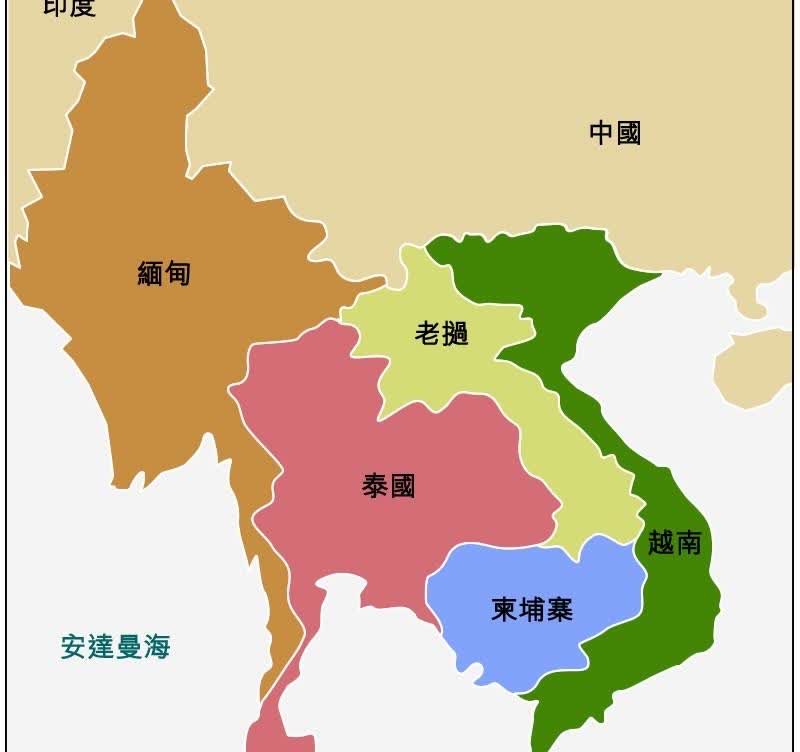 别看越南国土狭长好像不怎样，但在东南亚所有国家里面越南对其它几个国家基本上都是降