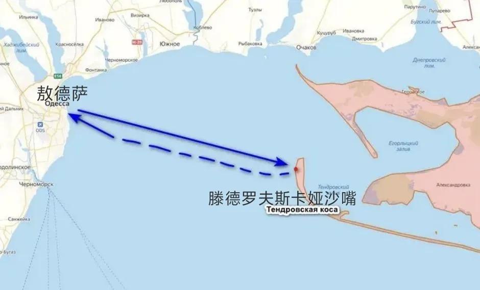乌军试图在赫尔松州黑海沿岸附近的滕德罗夫斯卡沙嘴登陆，但遭到失败。
上星期日晚上