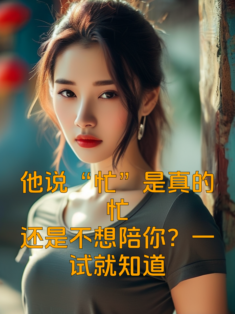 他说“忙”是真的忙，还是不想陪你？一试就知道