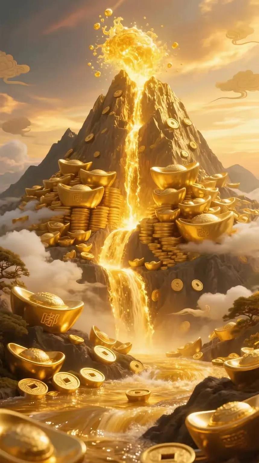 见到金山，好运来
黄金万两，发大财