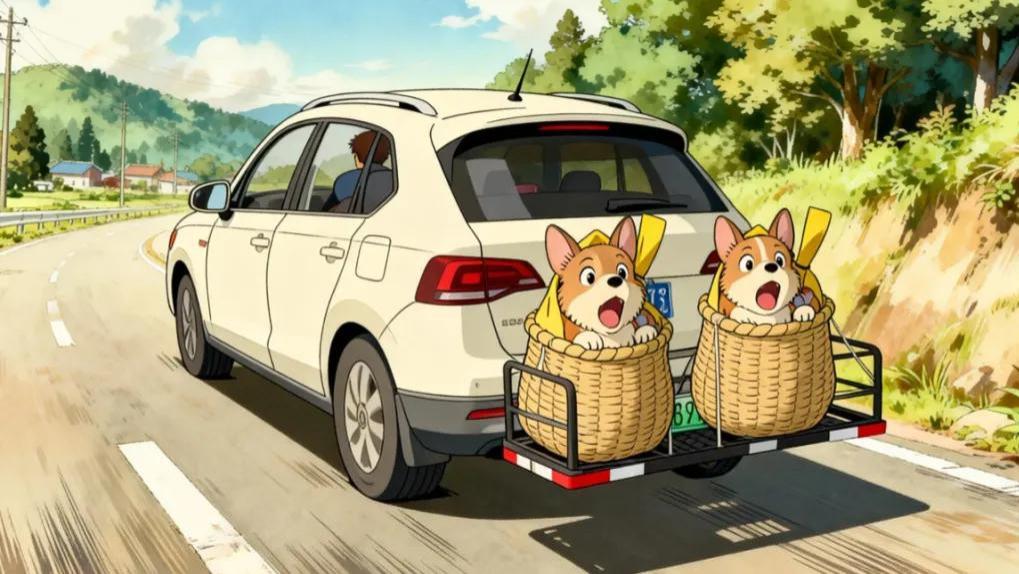 “春运小狗”挂车尾，是80后打工人心太狠，还是代步车装不下中年人的家？