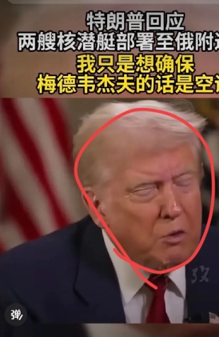 从目前情况来看，梅德韦杰夫并未表现出慌乱。面对特朗普因他提及俄罗斯核打击能力而下