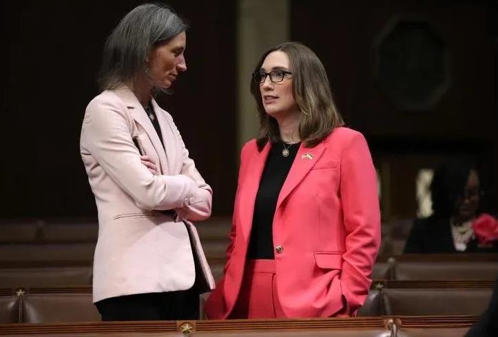 民主党数十名女议员统一穿着粉红色服装参加特朗普首次国情咨文演讲。
特蕾莎·莱格称