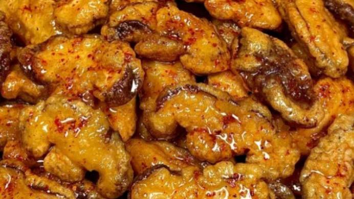 炸香菇：酥脆焦香停不下嘴，5分钟搞定的素版“小酥肉”！