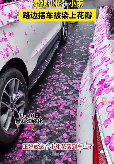 婚礼的“惊喜”变尴尬：鲜花染白车，新人摊上麻烦？