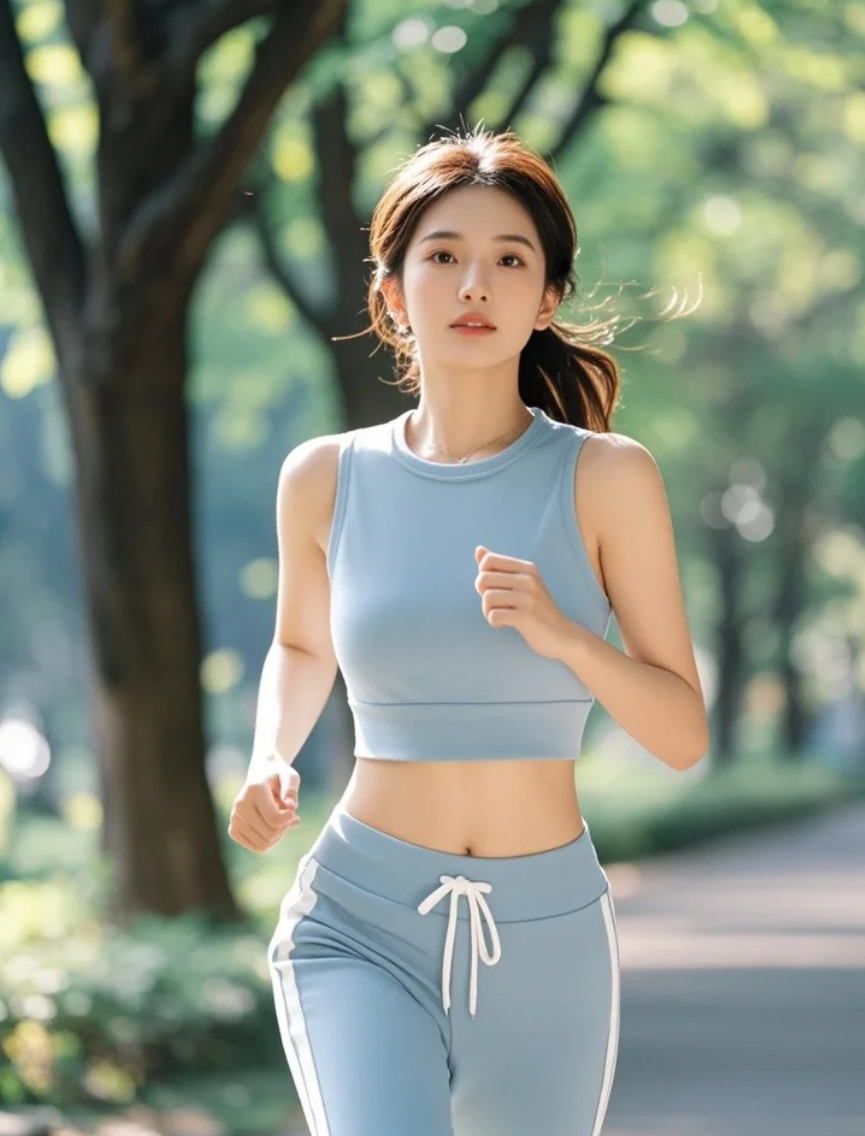 运动风来袭，看这美女跑出超模气场！
