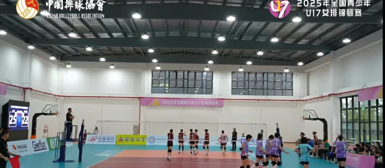 U17女排锦标赛，津苏之争，最终天津女排小队员二比三落败[ok]比分：25：20