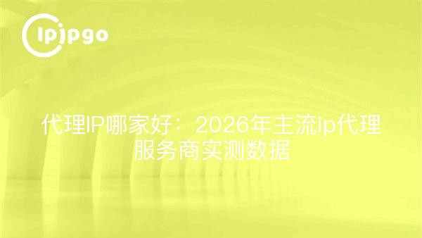 代理IP哪家好：2026年主流ip代理服务商实测数据
