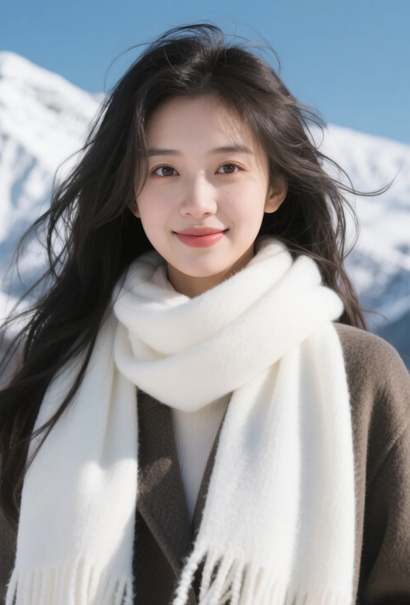 凌乱长发藏不住，眼底星光笑意