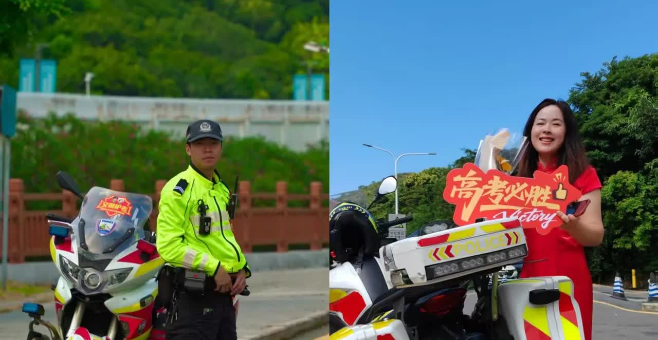交警叔叔太给力，护考时还把气氛拉的满满[赞][赞][赞]