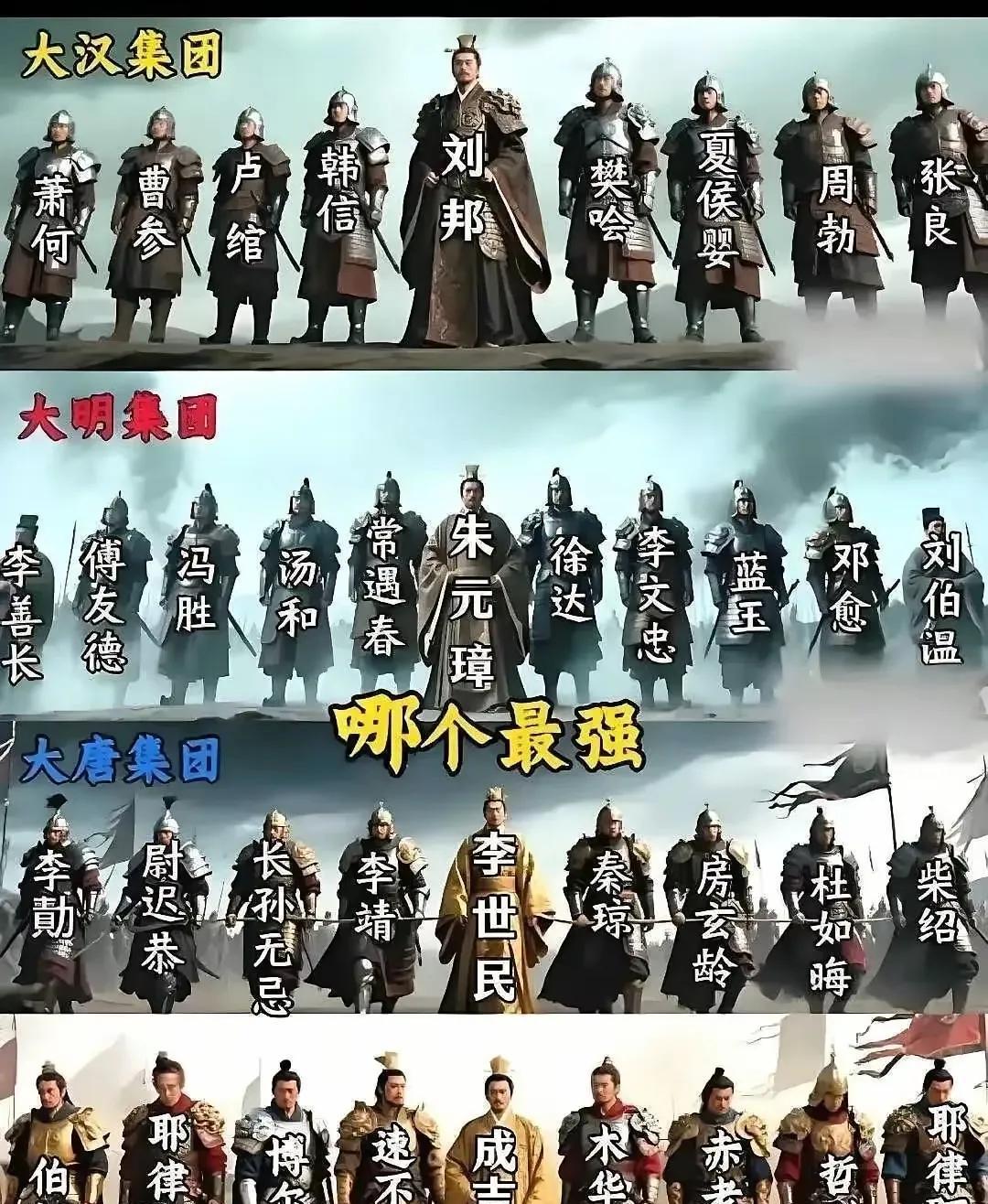 大汉，大唐，蒙古，大明四个开国天团，如果放明末地图里，谁将最终胜出？
就南明那不