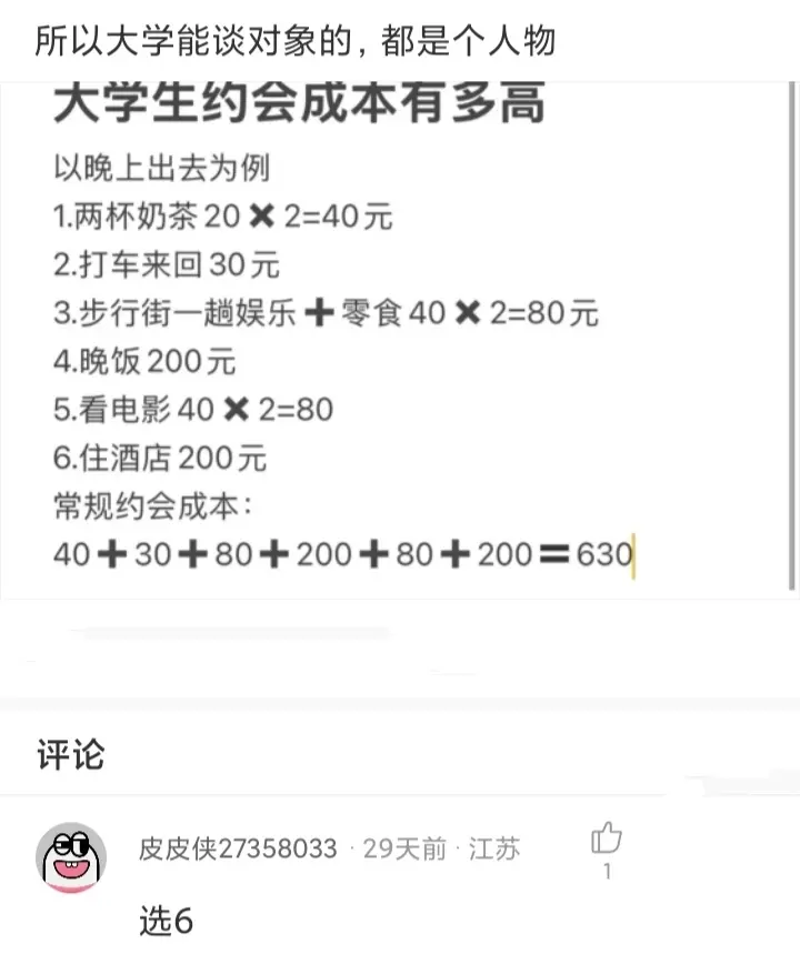 大学能谈对象的都是人物