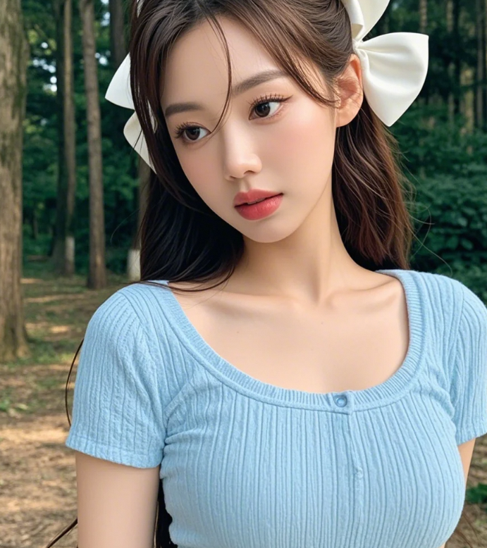 林间光影落肩头，我像不像迷路的小精灵？