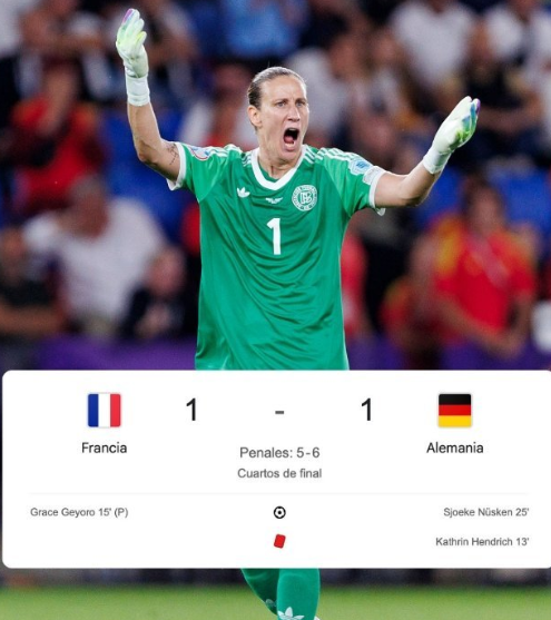 一个好门将抵半支球队! 

德国女足在超过110分钟都少打一人的情况下和法国女足