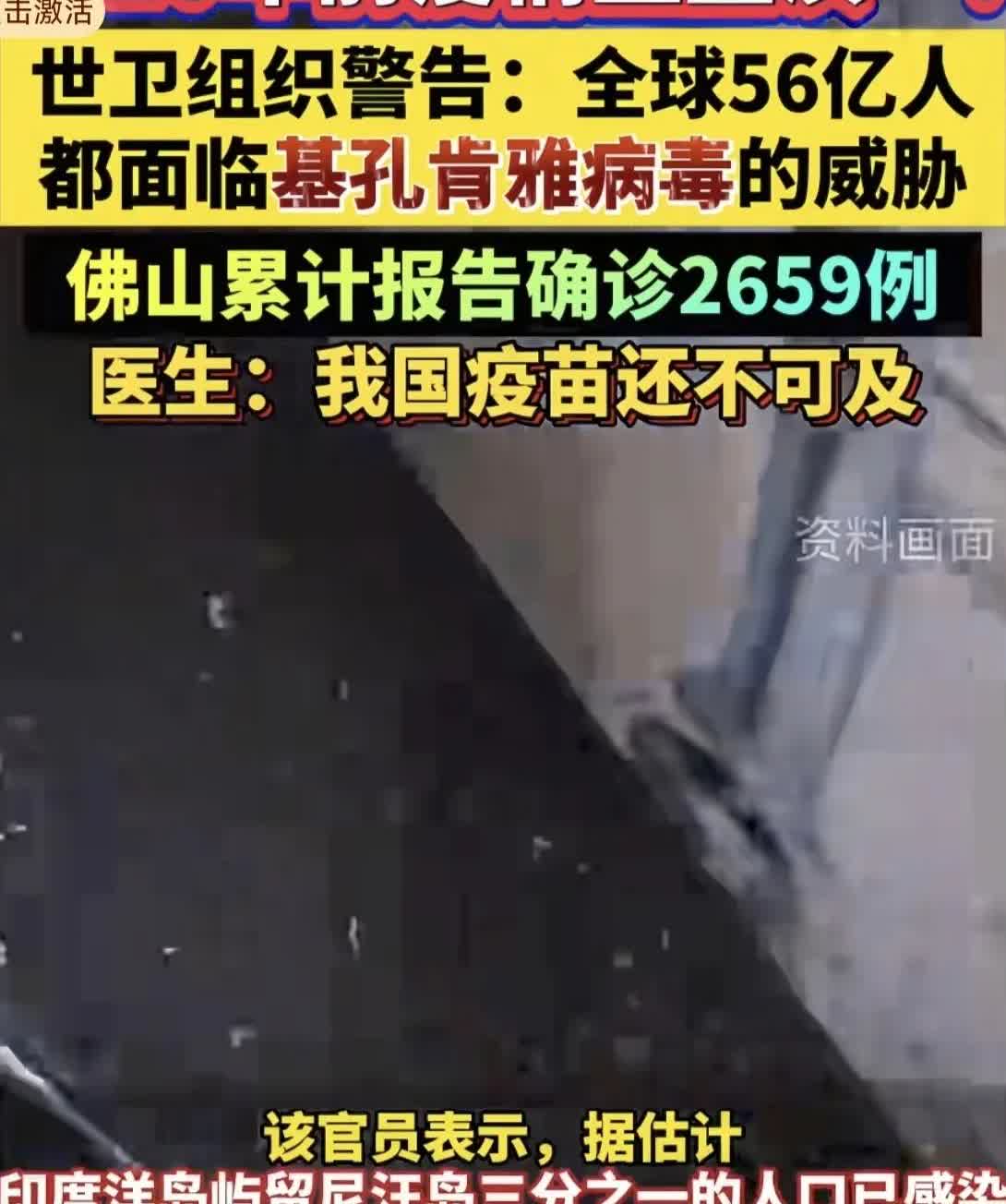 世卫专家发出警告，各国要做好准备，防止大规模暴发疫情！

北京基孔肯雅热病例