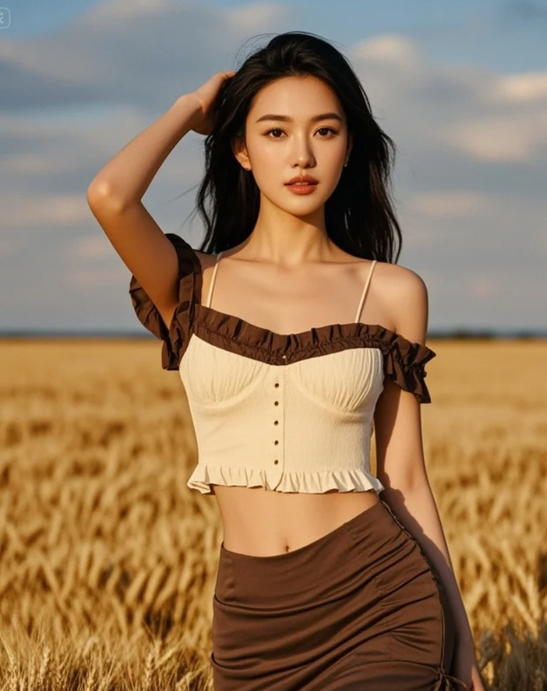 在丰收的序曲里，她是大地最动人的休止符。