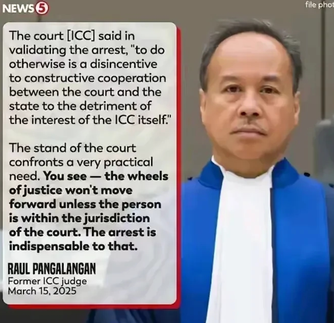3月19日，前海牙国际法院大法官助理安东尼奥表示。不管菲律宾政府抓捕杜特尔特的程