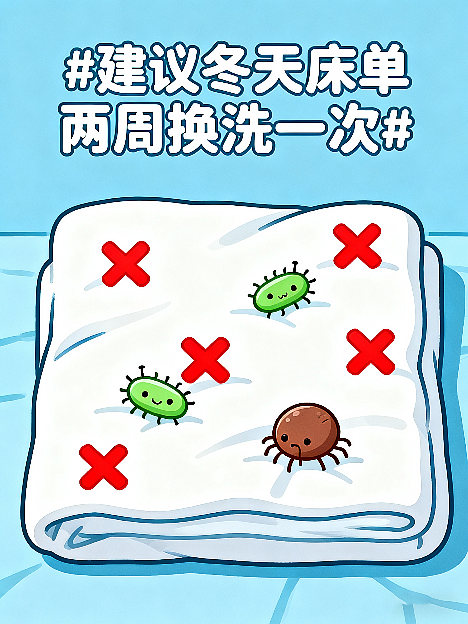 #建议冬天床单两周换洗一次# 