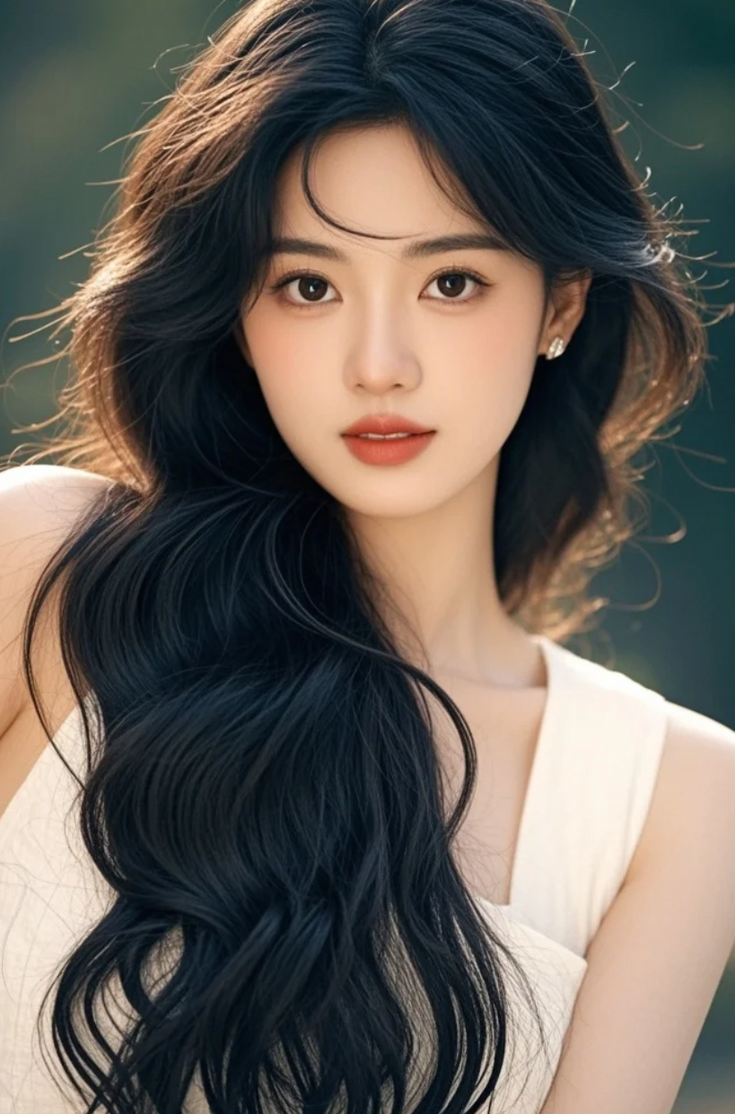 清晨的光，落在她的眉梢