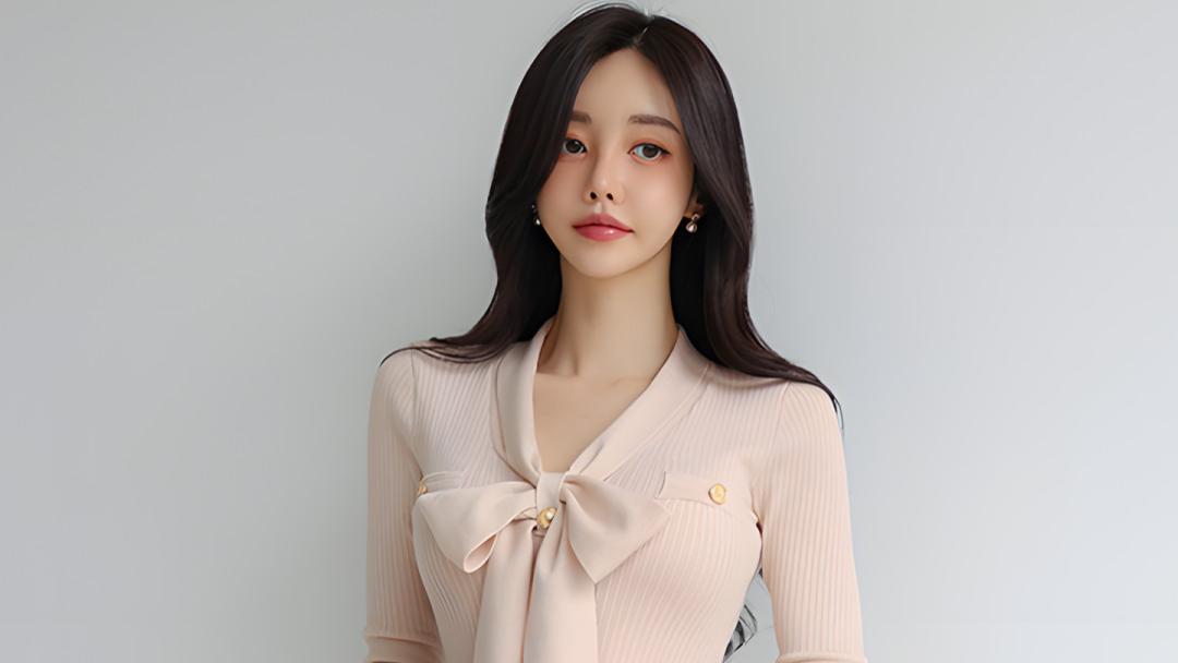 孙允珠：柔粉黑裙搭配，诠释甜美干练风