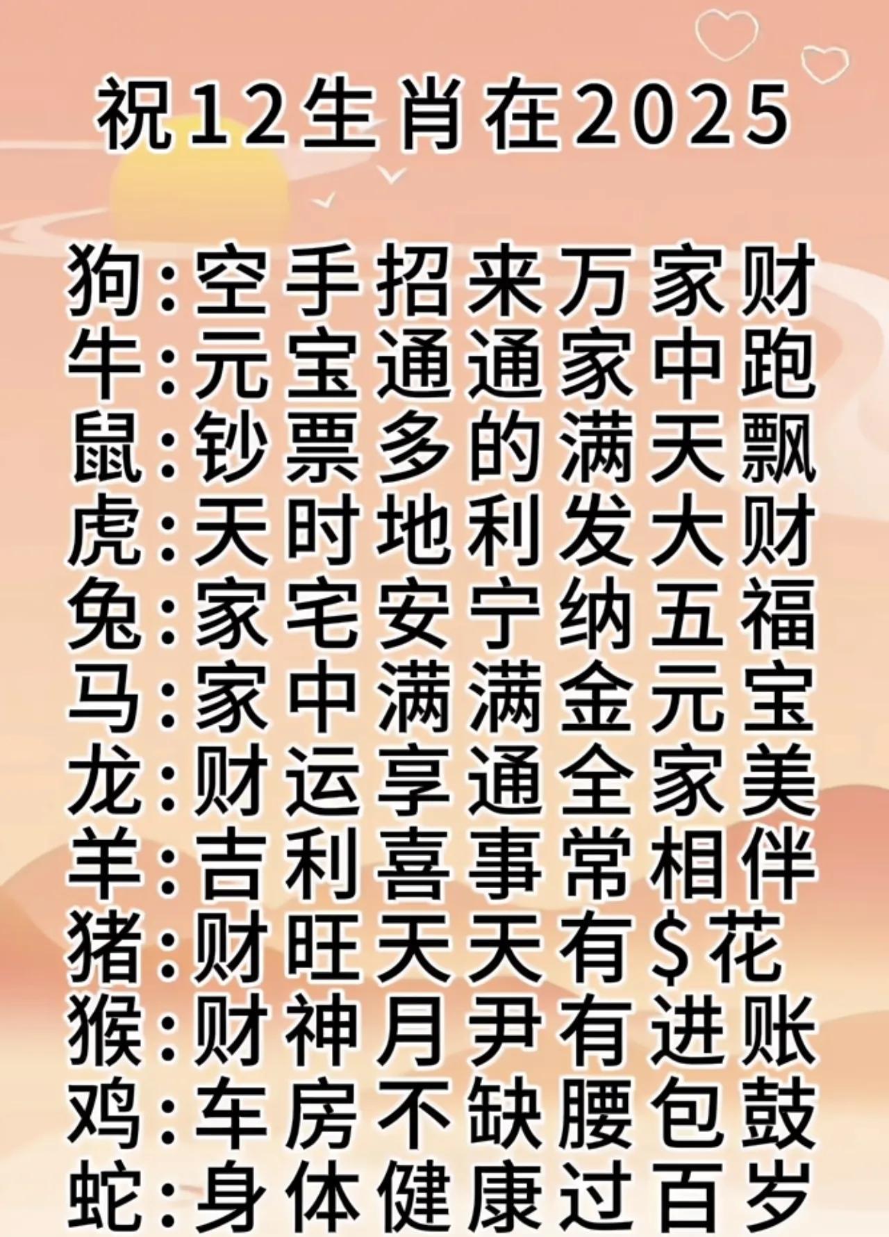 2025年生肖运势指南：招财进宝，好运连连！