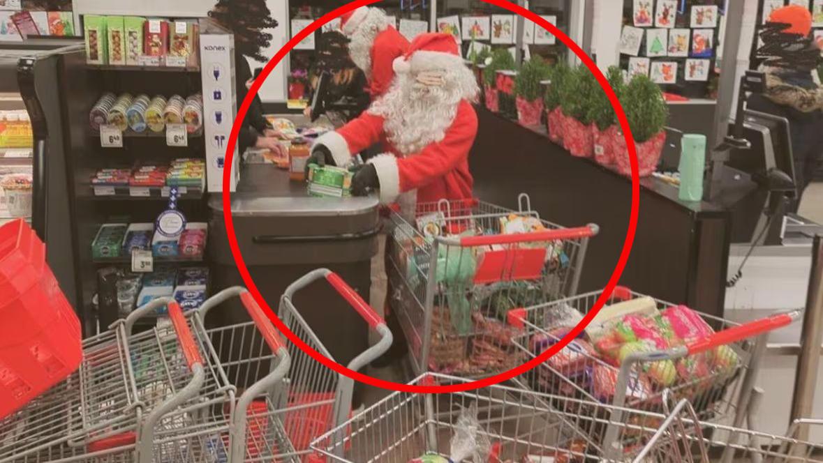 圣诞老人团伙蒙面抢超市：3千美元食物被分发社区穷人，警方已介入调查