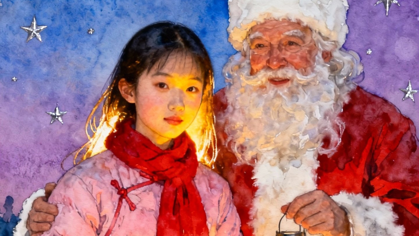 圣诞水彩：圣诞的生机都浓缩在了这方寸之间