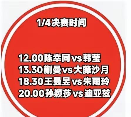 WTT澳门冠军赛！国乒优势明显，冠亚军估计要全部拿下
◎女单8强，占据4席！对阵