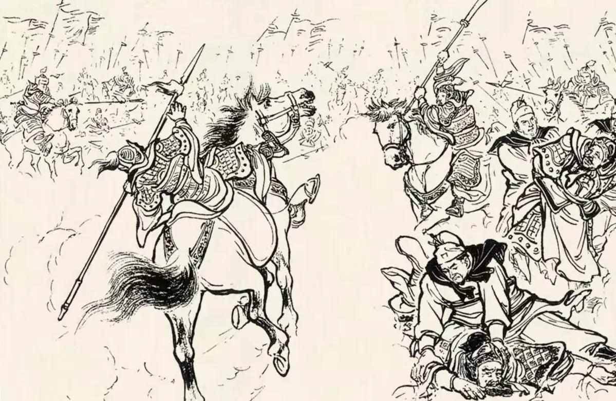 司马懿派三员大将攻打八卦阵，三人进阵后由于阵形复杂多变，又辨不清方向，被蜀军拿住
