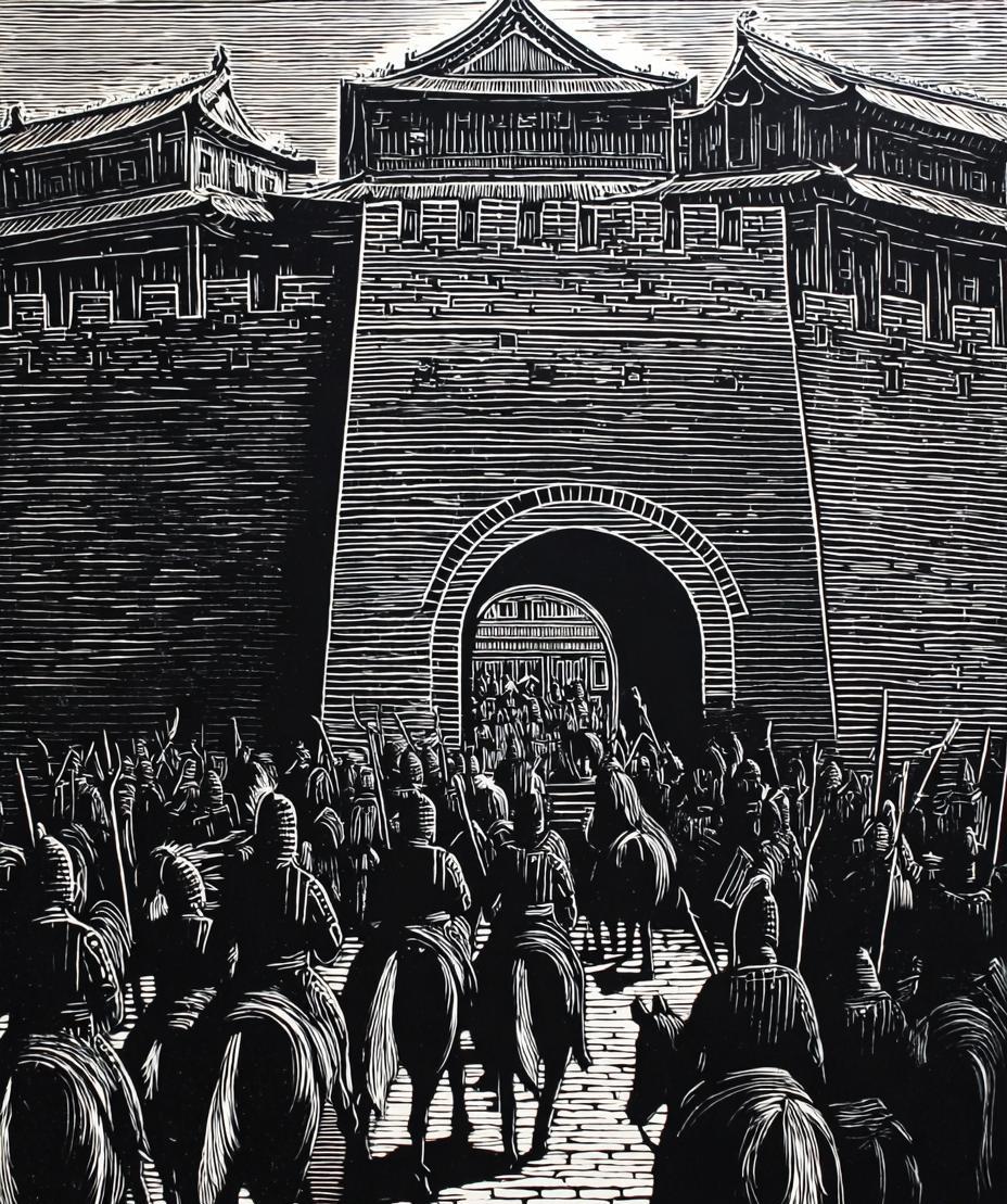宋太祖赵匡胤起兵时，陈桥门的守卫严守军令，丝毫不惧他厉声呵斥怒骂，封锁大门，拒绝