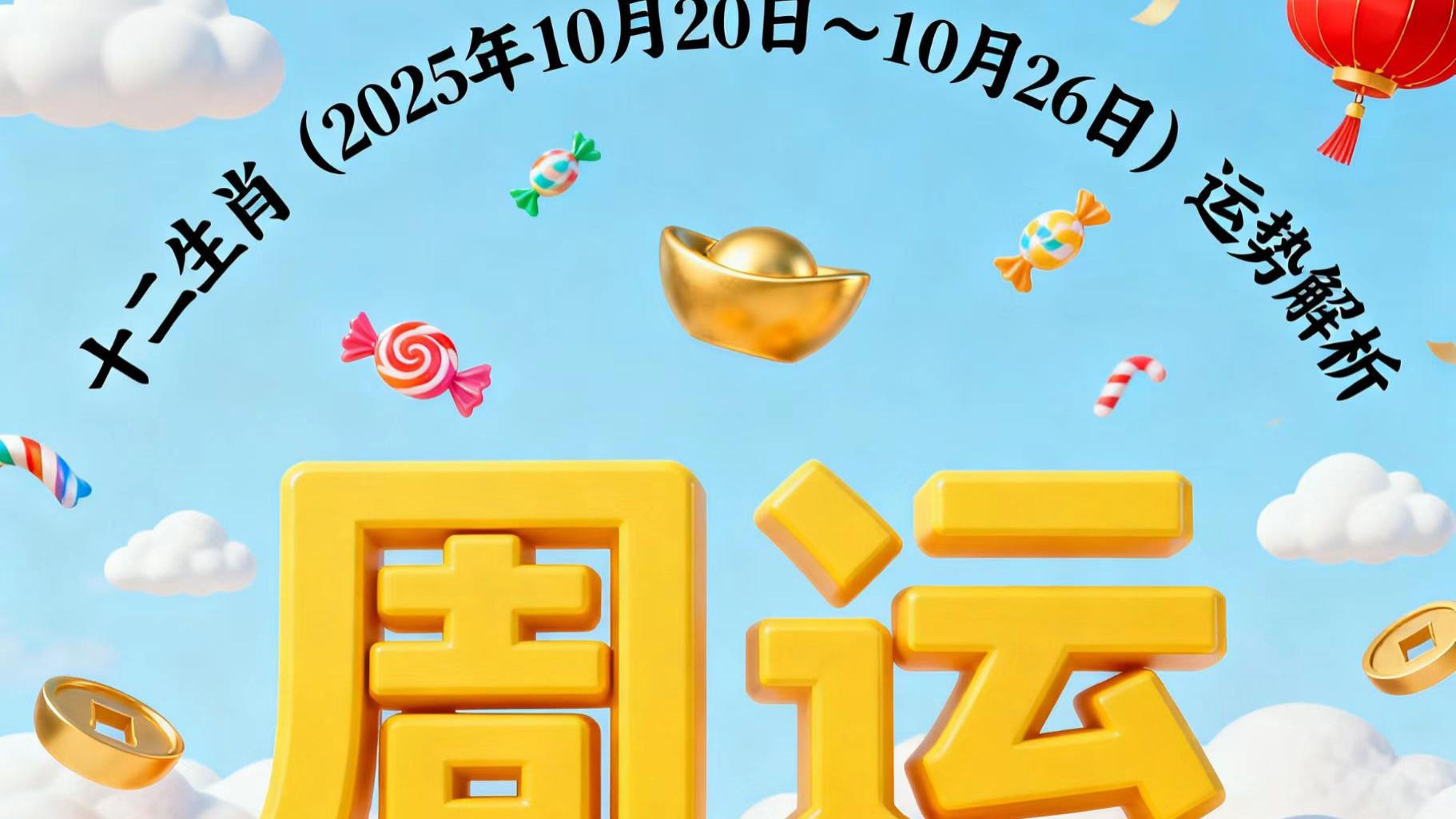 「周运」十二生肖（2025 年10月20日～10月26日）运势解析