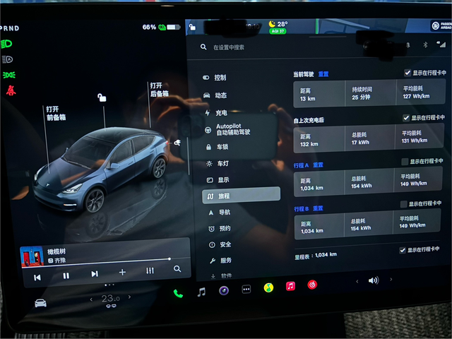 跑了两天高速，电耗下来不少
刚提车半个月，连续跑了两天高速，大概350公里左右，