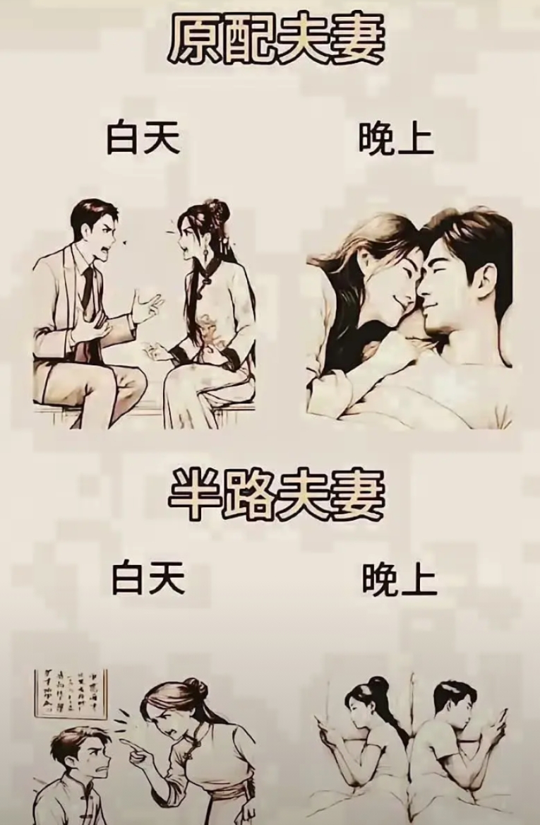 原配和半路夫妻的区别