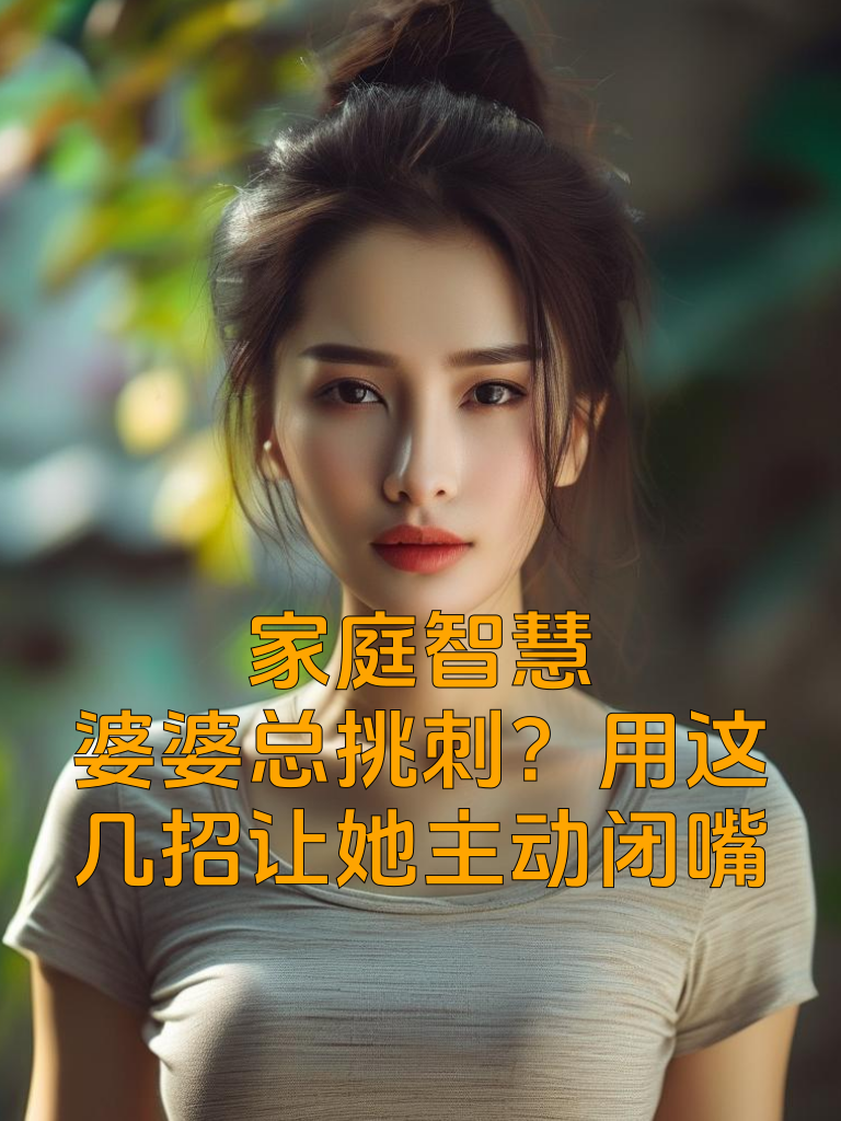 家庭智慧：婆婆总挑刺？用这几招让她主动闭嘴