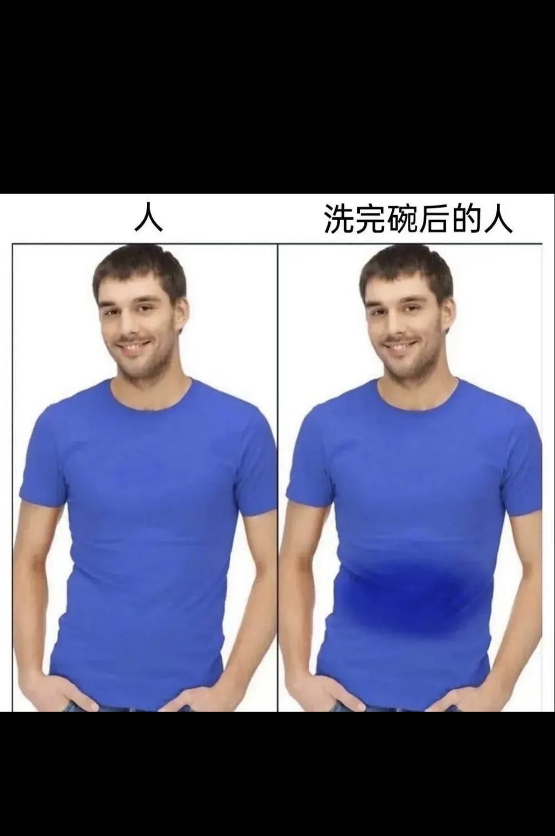 洗完碗后的人