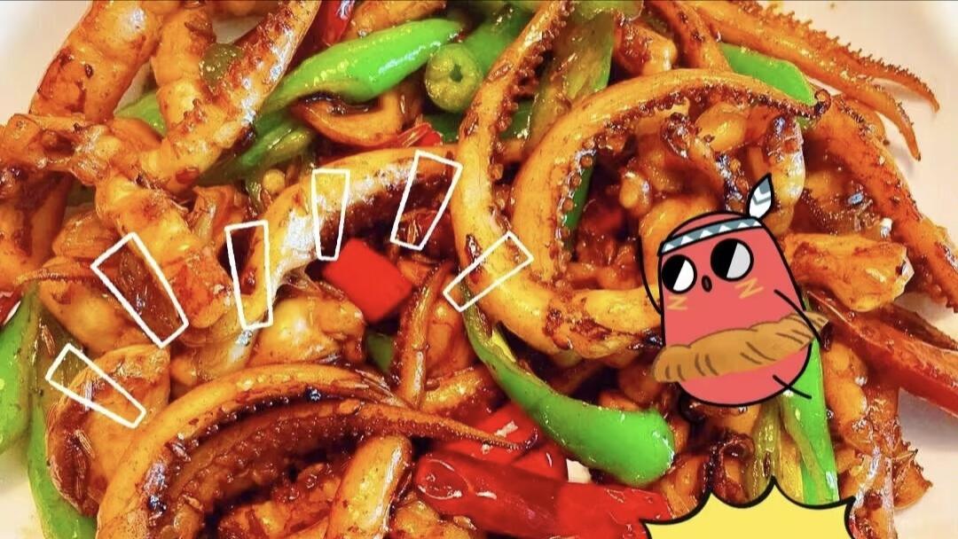 爆炒鱿鱼须：鲜嫩爽脆的下饭神器