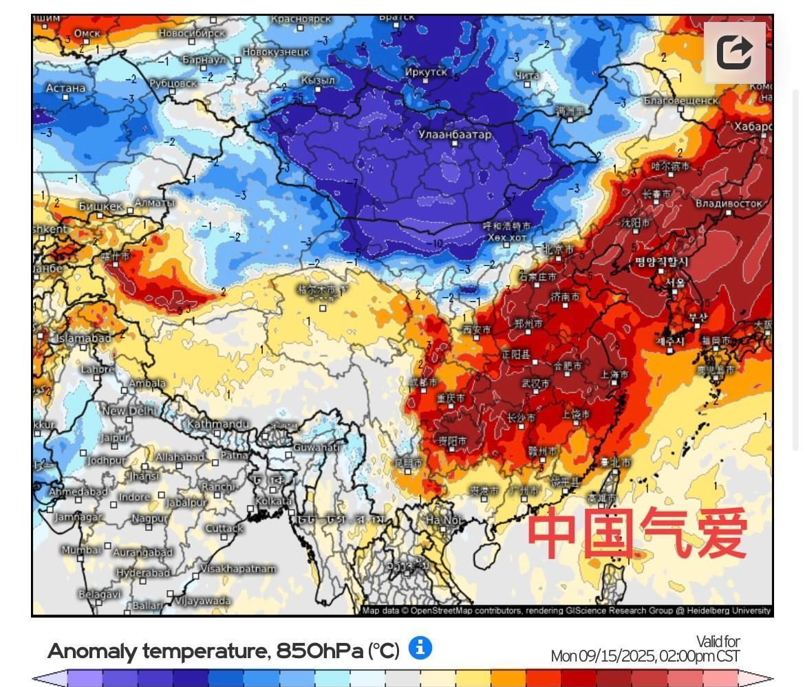【气象观察】EC新报给出中旬冷空气信号有 但横槽偏北。对南方降温力度有限。只有渗