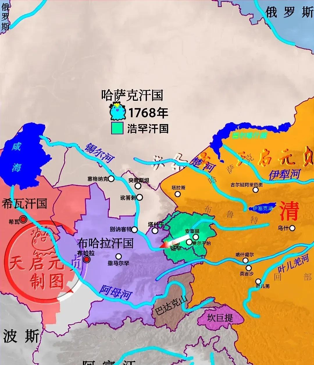 乾隆最大的败笔之一就是没有灭了中亚的浩罕国。浩罕国收留准部和和卓叛乱分子残余，名