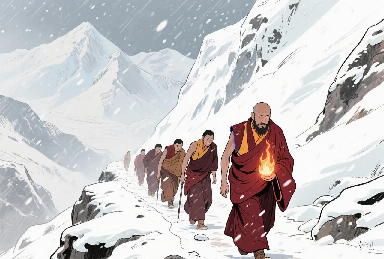 公元747年，喜马拉雅山的险峻隘口上，一个身影在几乎被大雪封死的崎岖山路上艰难跋